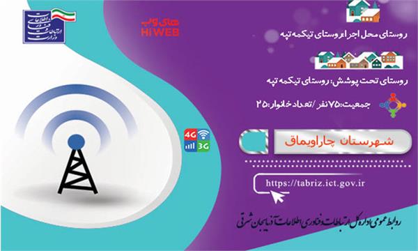 روستای تیکمه تپه شهرستان چاراویماق به شبکه ملی اطلاعات متصل شد