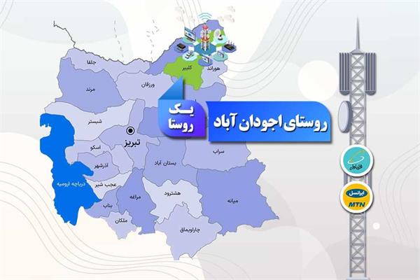 اتصال 153 خانوار روستای اجودان آباد کلیبر به شبکه ملی اطلاعات