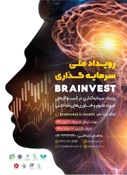برگزاری رویداد ملی سرمایه گذاری BRAINVEST (رویداد سرمایه گذاری در کسب و کارهای حوزه علوم و فناوری های شناختی)